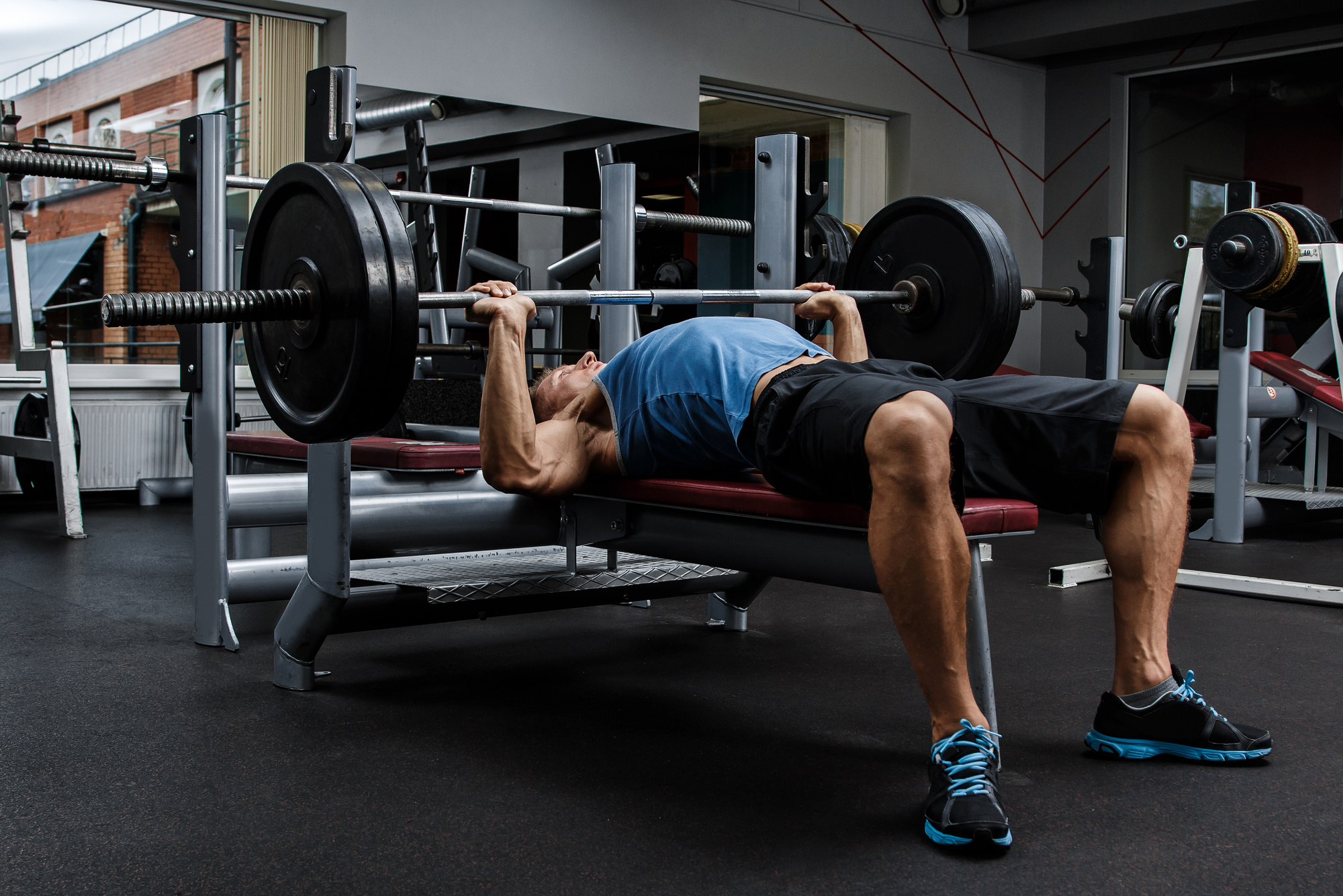 Man during Bench Press Exercise